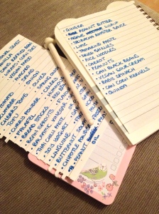 After about 2 hours I had a shopping list. BEHOLD THE VEGAN SHOPPING LIST.